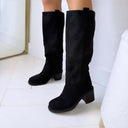 BASIC-STIEFEL MIT ABSATZ D-91 - BLACK