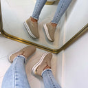 SPARKLING SNEAKER 21-Q119 - KHAKI