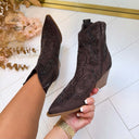 SPARKLY BOOTIE 9676A - BROWN