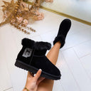 LIU JO JIL 12 COW SUEDE ANKLE BOOT SF6143 PX002 - BLACK