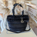 FURRY SHOPPING BAG EC60317 - BLACK