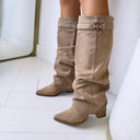 BOTTES À TALONS DAISY DES8528 - MARRON/PU