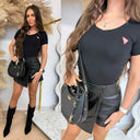 GUESS MINI TRIANGLE V HALS TEE W2YI45J1314