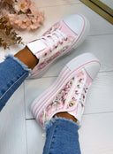 FLOWER LACE SNEAKER LS698 - ROSA