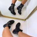 BOTTE ZIP TRIPLE DOUBLE 12618-A210 - NOIR/OR