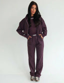 UNIQUE THE LABEL MOLLY PANTS DEEP BERRY