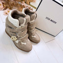 STEVE MADDEN MAVIS WEDGE 5696 - SAND SUEDE