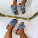 GLAM GESP SLIPPER LS-378 - BLAU
