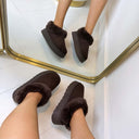 FLUFFY PANTOFFEL 9072 - BROWN