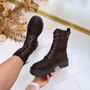 GLAMOUR BOOT A-1000V** - BROWN/LEOPARD