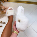 GUESS FUR SLIPPER/PANTOFFEL O6BZ04W3498 - A10F OFFWHITE