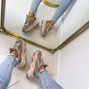 STEVE MADDEN POSSESSION-E SNEAKER 4652 - TAUPE/GRY SUE