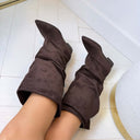 *SOLDES* BOTTINE DAIM BOUCLE 7699A - NOIR