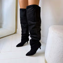 CINDY OVERKNEE LAARS T328 - BLACK