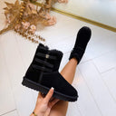 LIU JO JIL 10 COW SUEDE ANKLE BOOT SF6149 PX002 - BLACK