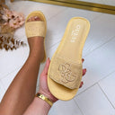GUESS TEXTURED RAFFIA SLIPPER E6GZ08WQ730 - G1G1 SAND