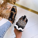 STEVE MADDEN SNEAKER SEDGWICK 5441 - BLK/LEOPARD