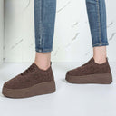 PLATEAU LACE SNEAKER PC308 - BROWN