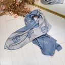 GUESS 2 SIDES LOGO SCARF AW5273VIS03 - BLUE