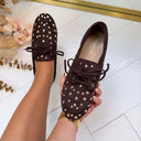 ANNE FRINGE SLIPPER AQ212 - BROWN