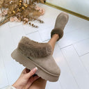 FLUFFY PANTOFFEL 9072 - KHAKI