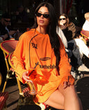 UNIQUE THE LABEL AMA LONGSLEEVE TEE - ORANGE/BLACK