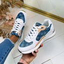 BASKETS À LOGO EN JEAN GUESS FLJM20DEN12 - WHBLU