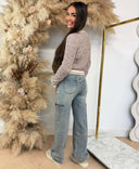 GUESS LS CN AOMORI CARDI VEST W6BR75Z1764 - G1G2 TAUPE/BEIGE