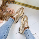 STEVE MADDEN AMPLE SNEAKER 9822 - LIGHT BRONZE