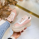 PAILLETTEN SNEAKER 8-522 - PINK