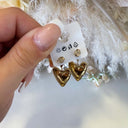 DUBBELE HEART EARRING S348 - GOLD