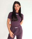 UNIQUE THE LABEL NENA SHORT SLEEVE TOP DEEP BERRY