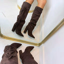 SUEDINE FRINGE HEEL LAARS CLS-598