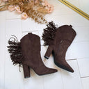 *LETZTE GRÖSSE 40* FRINGE ANKLE BOOT 2531A - BROWN
