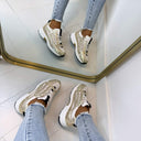 DWRS NEYA SNEAKER B11849-01 - CHAMPAGNER/WEISS