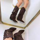 BOTTES À TALON ÉPAIS SEMELLE CRANTÉE DES8098