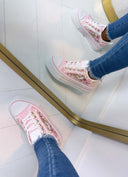 FLOWER LACE SNEAKER LS698 - ROSA