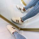 STRIPE SNEAKER 2001 - BEIGE