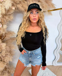 GUESS LS SQUARE NK LARISSA BODY W6YP21K4356 - BLACK