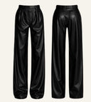 UNIQUE THE LABEL ZIVA LEATHER PANTALON BLACK