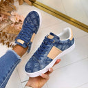 GUESS ALLOVER LOGO DENIM SNEAKER FLJR11DEN12 - BLUE