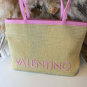 *SALE* VALENTINO BAGS MAIAM SHOPPING BAG VBS9TE01PAG - NAT/ROSA