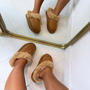 GLITTER PANTOFFEL X28-PL - CAMEL