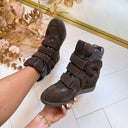 STEVE MADDEN MAVIS WEDGE 5696 - BROWN SUEDE