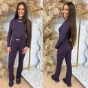 UNIQUE THE LABEL NENA LONGSLEEVE TOP DEEP BERRY