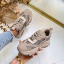 STEVE MADDEN POSSESSION-E SNEAKER 4652 - TAUPE/GRY SUE