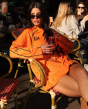 UNIQUE THE LABEL AMA LONGSLEEVE TEE - ORANGE/BLACK