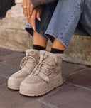 FLUFFY BOOT 9077 - KHAKI