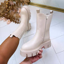 BESTSELLER BOOT DES832-1 - BEIGE/PU