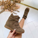 MARIE WEDGE BOOT HB-328 - KHAKI